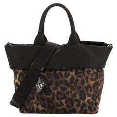 Prada Convertible Double Tote Printed Tessuto