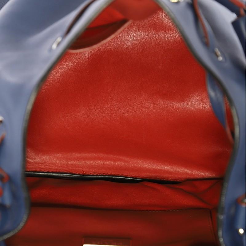 Prada Convertible Drawstring Bucket Bag Leather Large In Good Condition In NY, NY