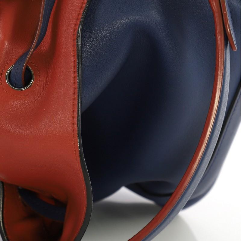 Women's Prada Convertible Drawstring Bucket Bag Leather Large