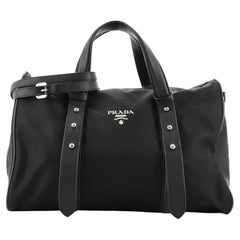 Prada Convertible Duffle Bag Tessuto with Leather Small