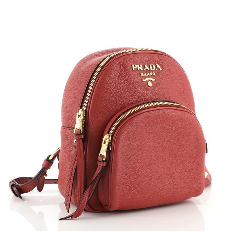 prada backpack red