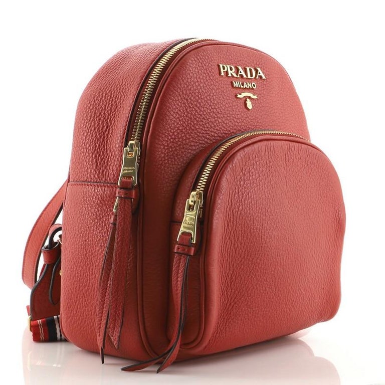 Prada Convertible Front Pocket Backpack Vitello Daino Small at 1stDibs