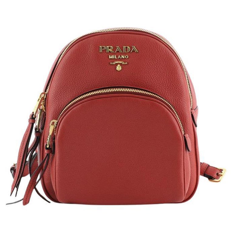 Prada Convertible Front Pocket Backpack Vitello Daino Small