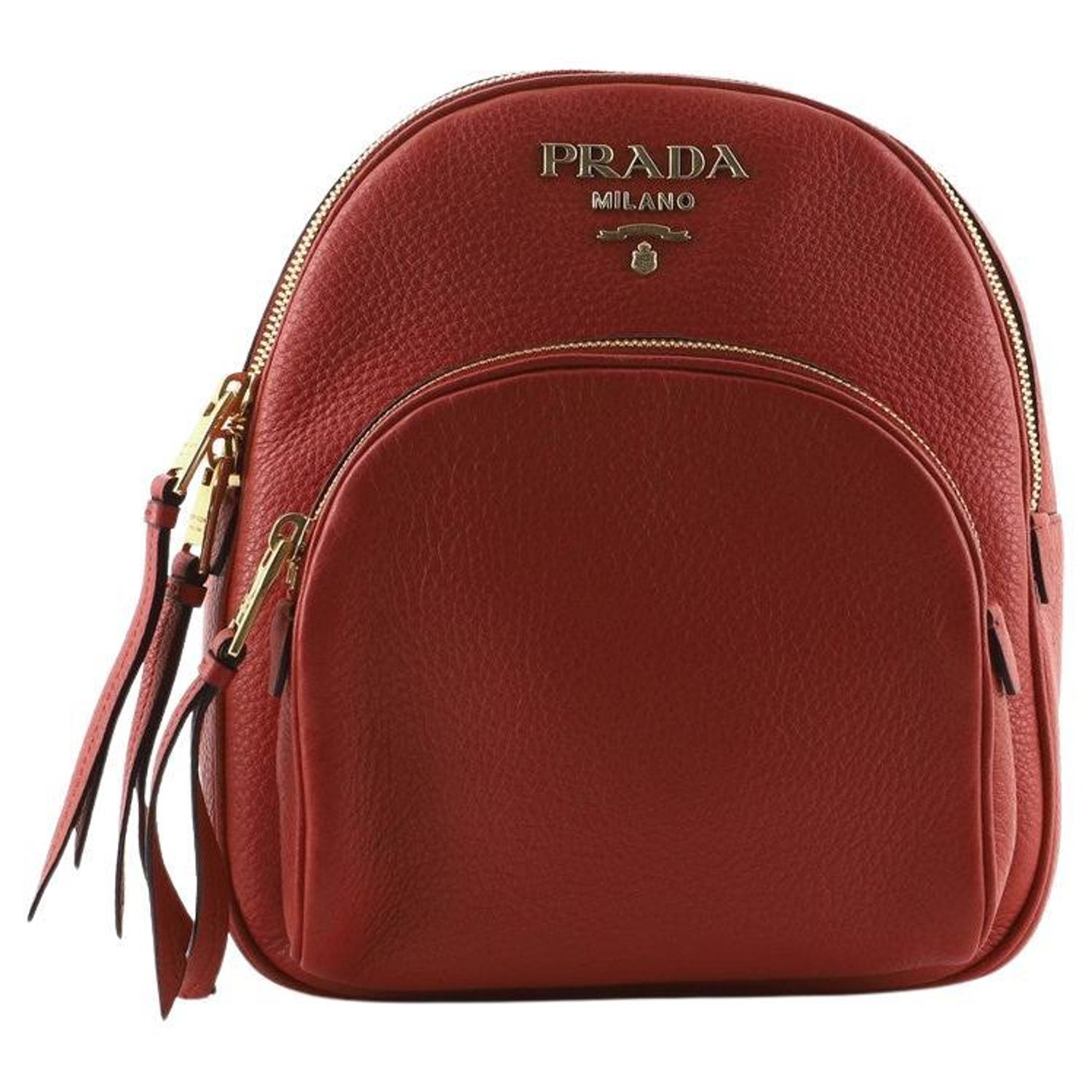Prada Convertible Front Pocket Backpack Vitello Daino Small For Sale at  1stDibs