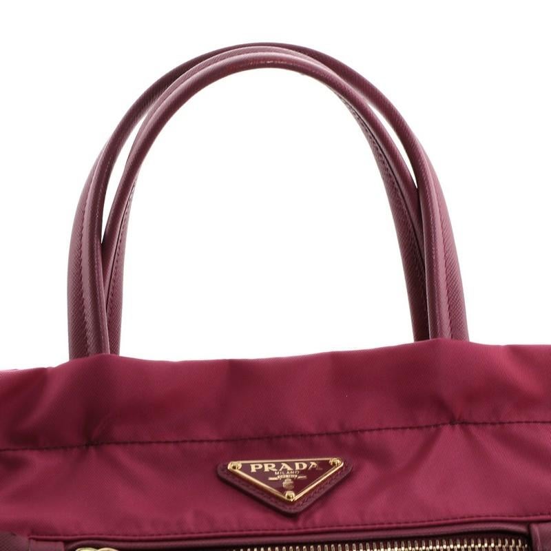 Prada Convertible Front Pocket Tote Tessuto Medium 3