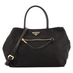 Prada Convertible Front Pocket Tote Tessuto Medium