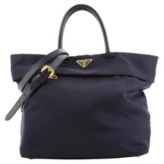 Prada Convertible Front Pocket Tote Tessuto Medium