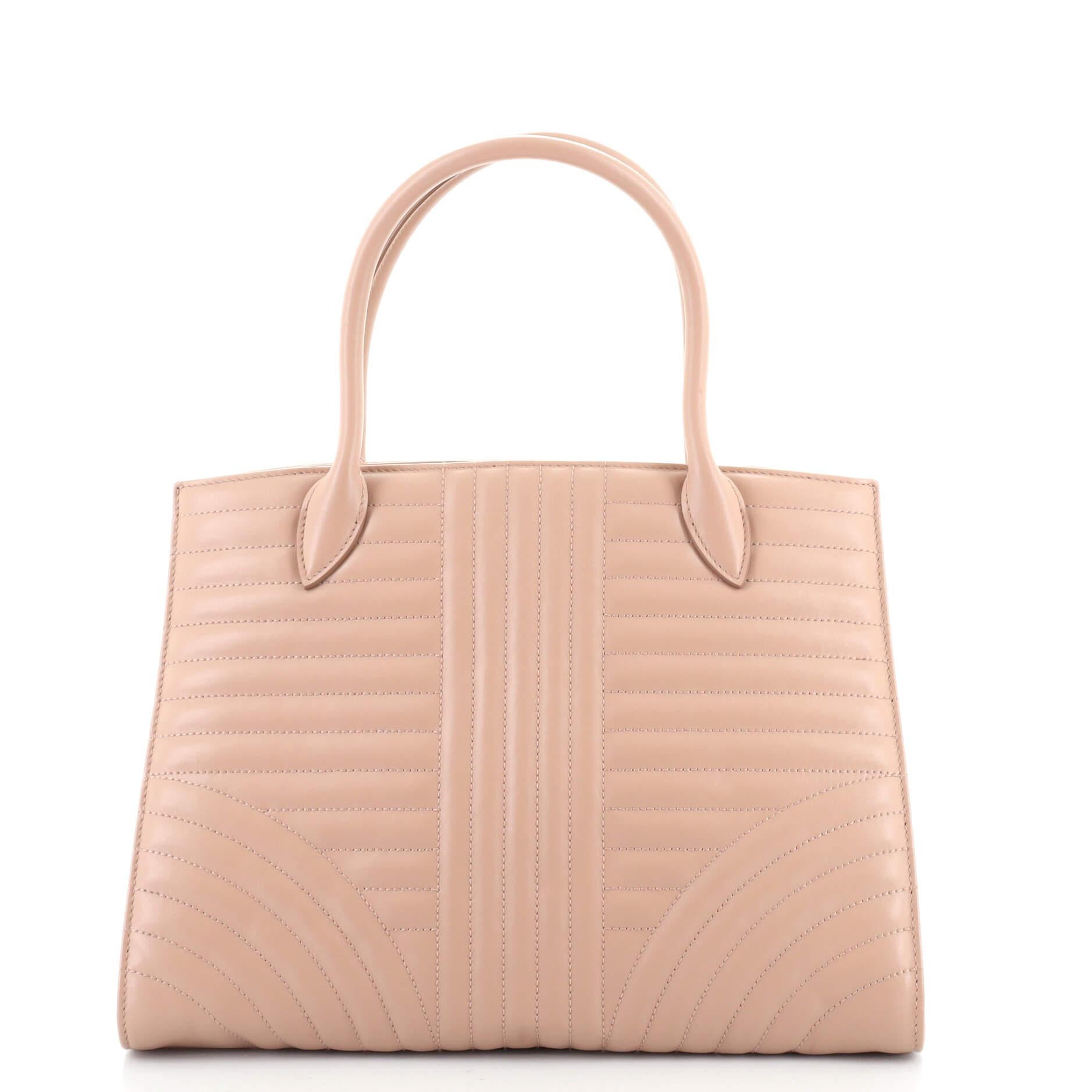 Tote aperta convertibile Prada Diagramme in pelle trapuntata Medium In condizioni buone a NY, NY