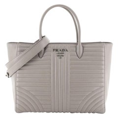 Prada Convertible Open Tote Diagramme Quilted Leather Medium