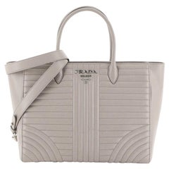 Prada Convertible Open Tote Diagramme Quilted Leather Medium 