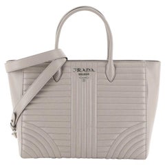 Prada Convertible Open Tote Diagramme Quilted Leather Medium