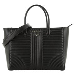 Prada Convertible Open Tote Diagramme Quilted Leather Medium