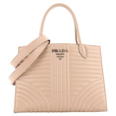 Prada Convertible Open Tote Diagramme Quilted Leather Medium