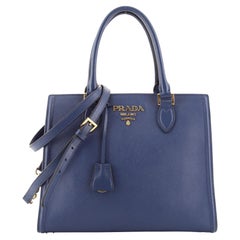 Prada Convertible Open Tote Saffiano with Soft Calf Medium