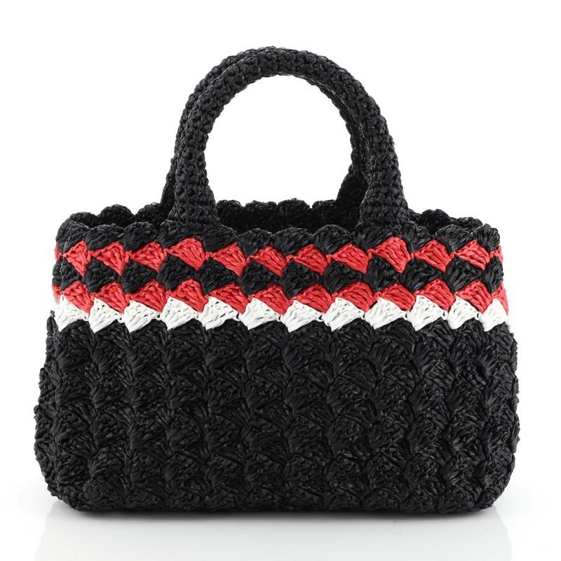 prada black raffia