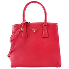 Prada Convertible Parabole Tote Saffiano Leather Small