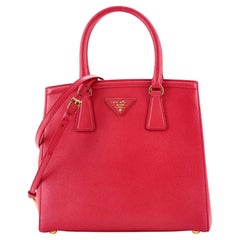 Prada Convertible Parabole Tote Saffiano Leather Small