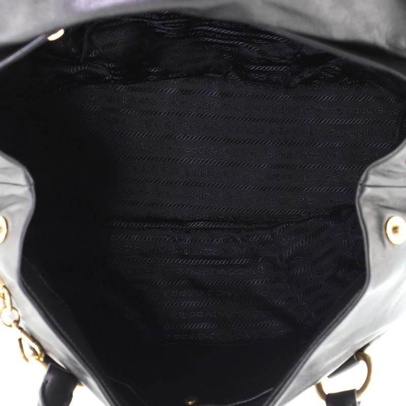 Women's or Men's Prada Convertible Pushlock Flap Satchel Leather