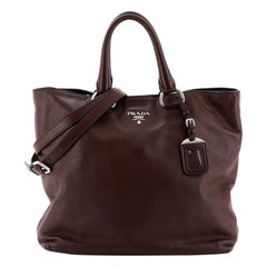 Prada Convertible Shopper Tote Soft Calfskin Large