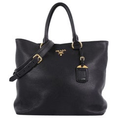 Prada Wandelbare Shopper Tote Vitello Daino Groß