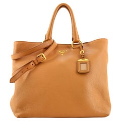 Prada Wandelbare Shopper Tote Vitello Daino Groß