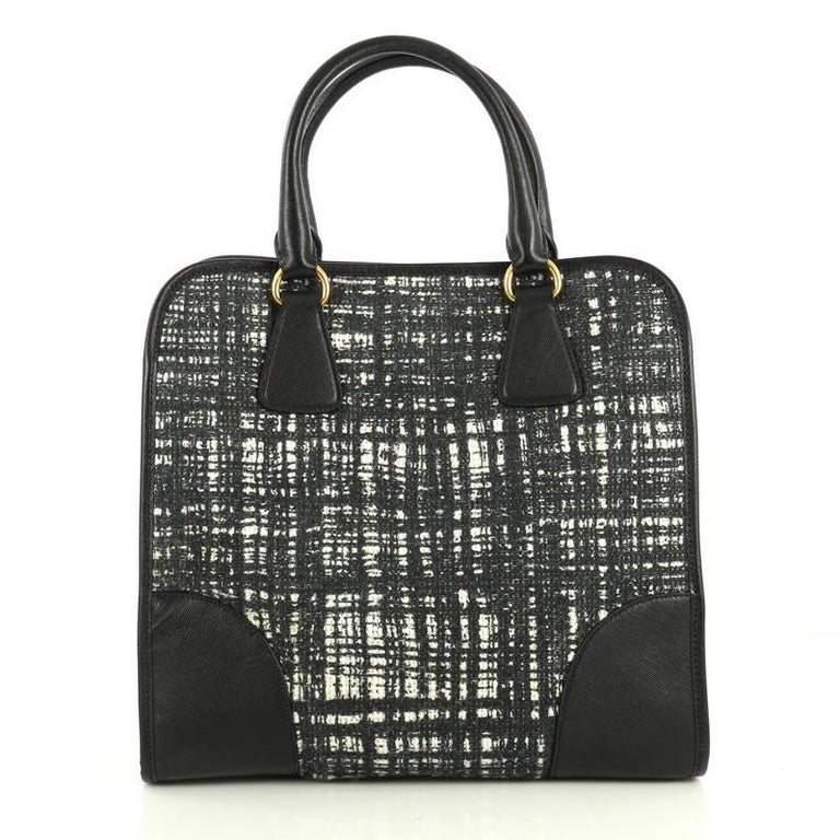Prada Convertible Shopping Tote Tweed with Saffiano Leather Large at  1stDibs | prada tweed bag