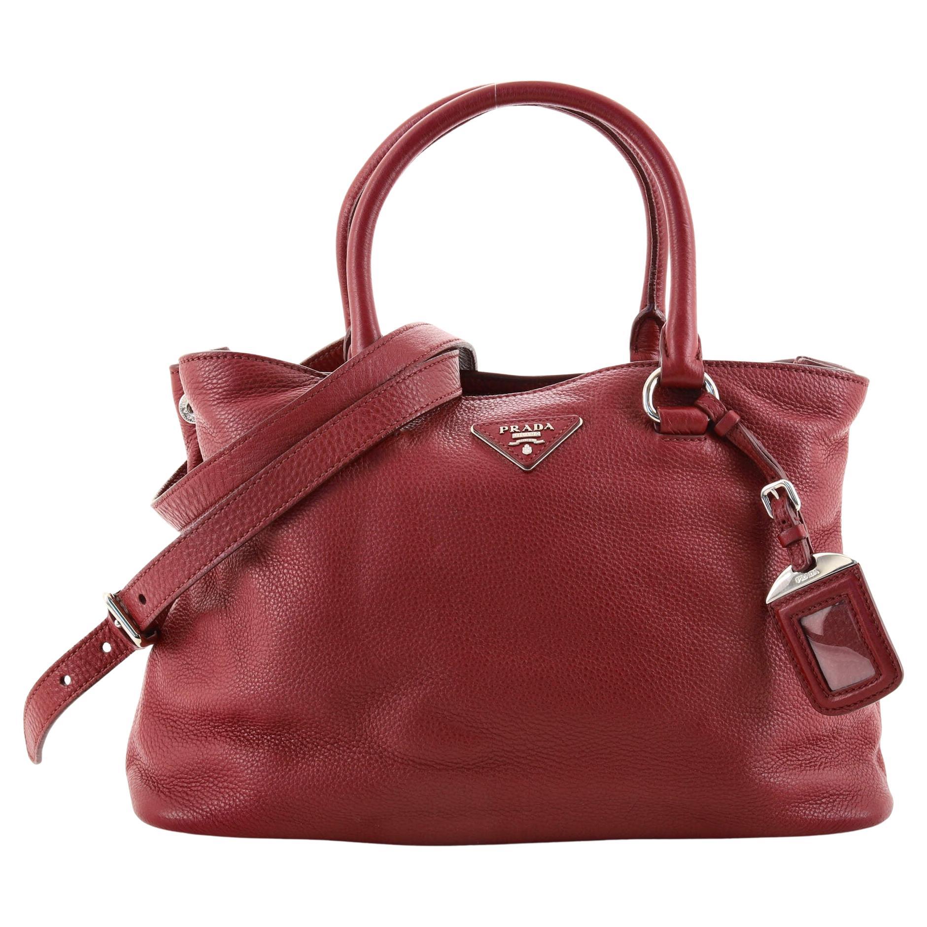Prada Blush Pink Saffiano Lux Leather Mini Double Zip Top Handle Bag ...