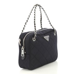 Prada Wandelbare Umhängetasche Gestepptes Tessuto Medium