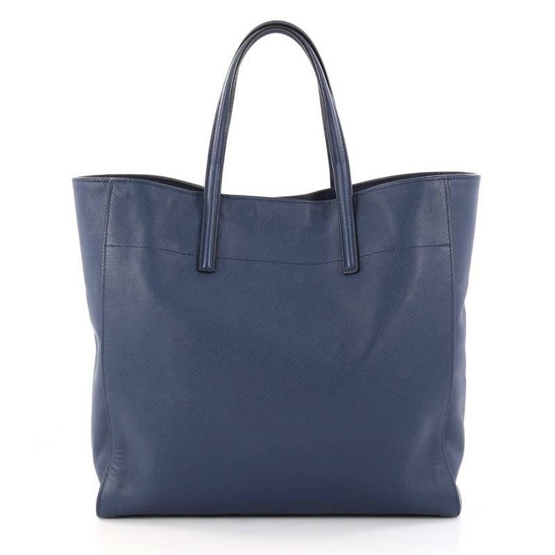  Prada Convertible Soft Shopping Tote Saffiano Leather Medium In Good Condition In NY, NY