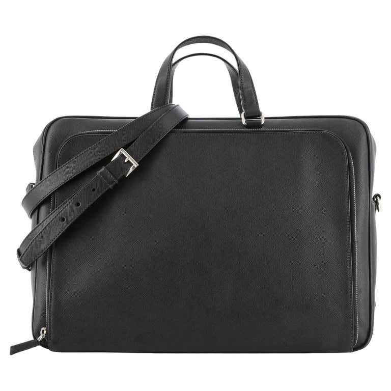 Prada Convertible Travel Briefcase Saffiano Leather at 1stDibs