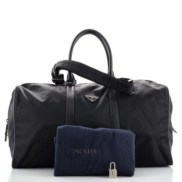 Prada Convertible Weekender Bag Tessuto with Saffiano Leather Large at  1stDibs