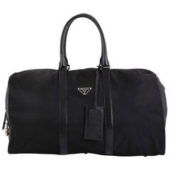 Prada Convertible Weekender Bag Tessuto with Saffiano Leather Large