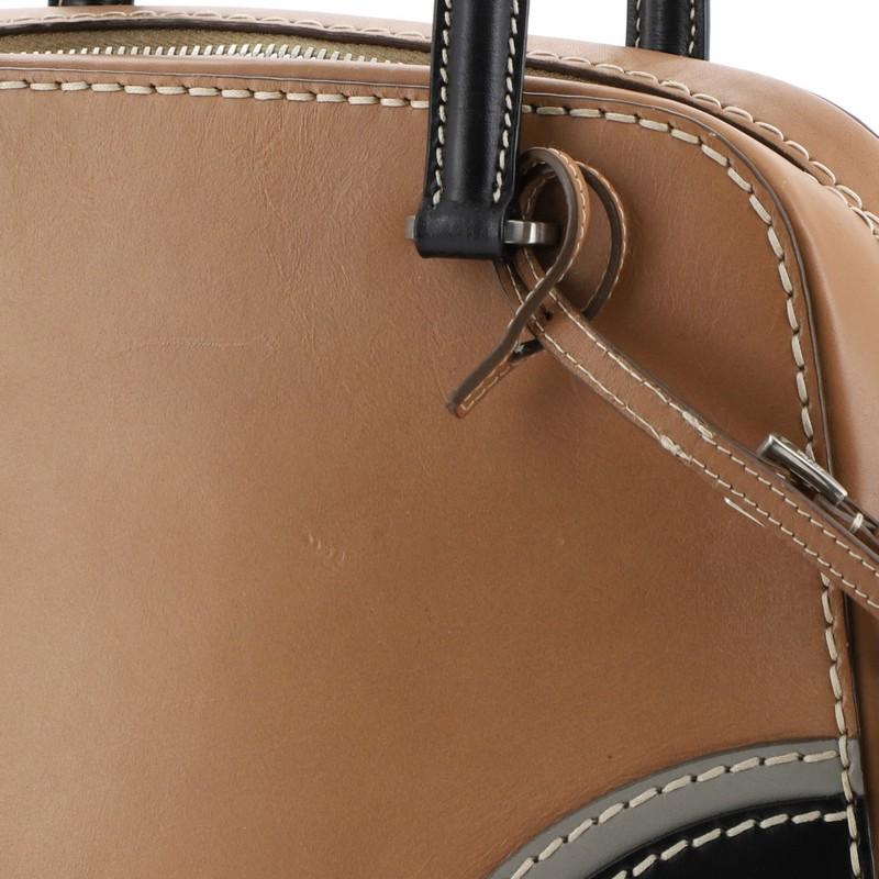 Prada Convertible Zip Around Satchel Vachetta Leather Medium 2
