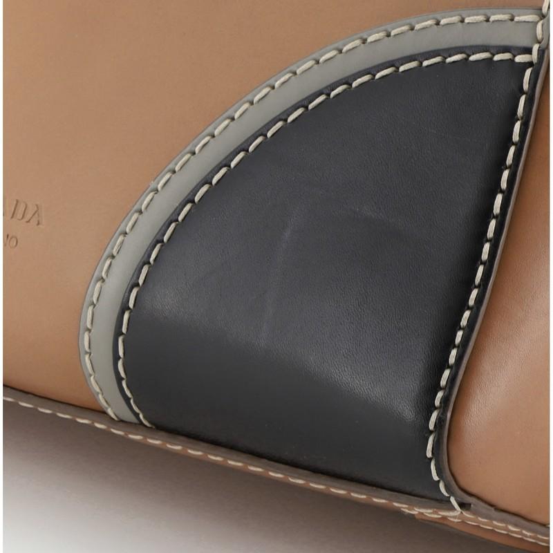 Prada Convertible Zip Around Satchel Vachetta Leather Medium 3