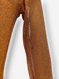 Prada copper Metal Knit Maxi Dress, Early–Mid 1990s