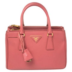 Prada Galleria Double Zip Tote Saffiano Leather Mini at 1stDibs