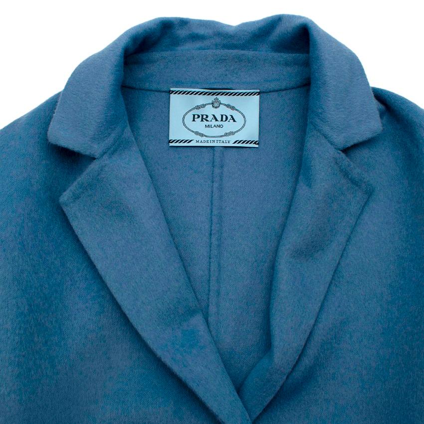 cornflower blue wool coat