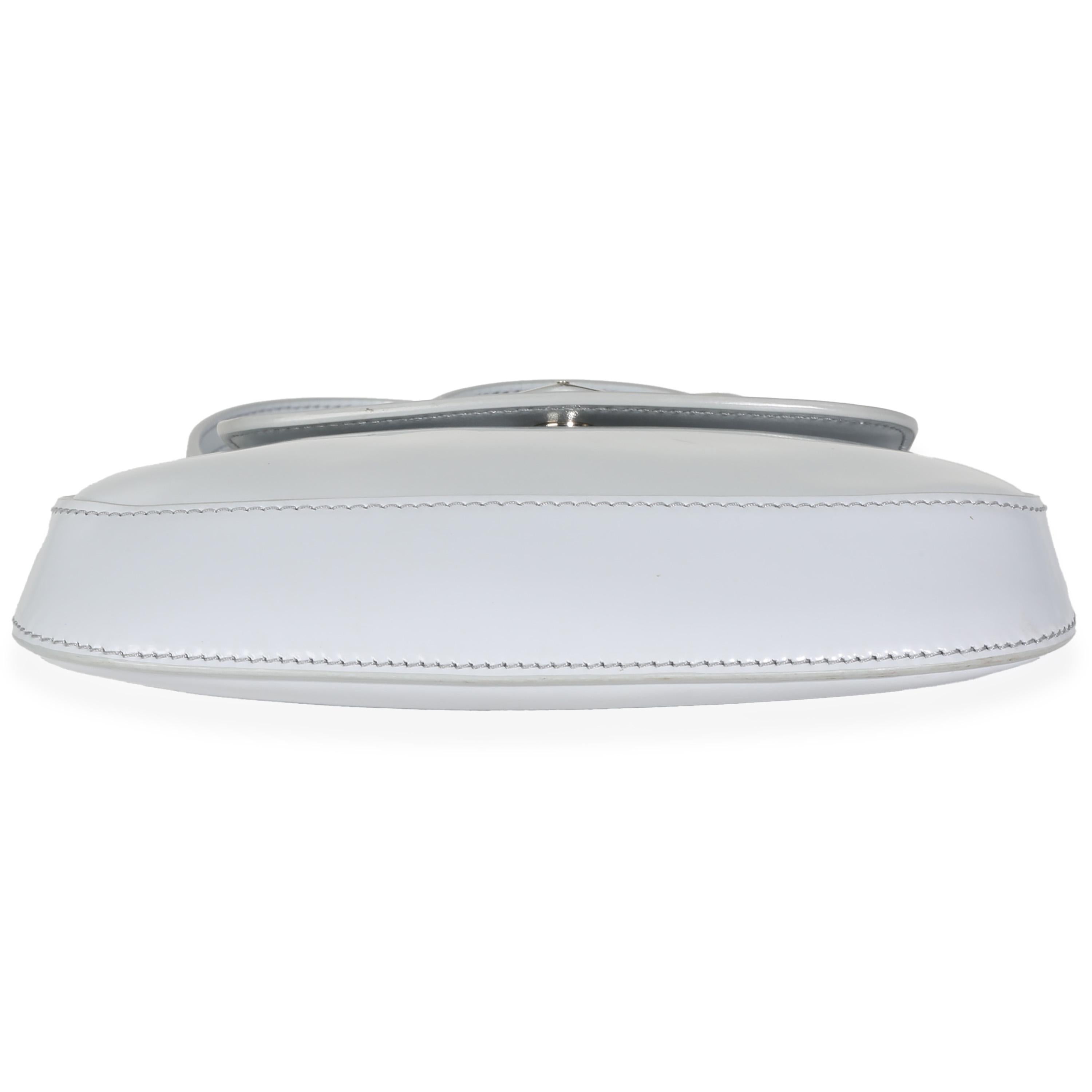 Prada Cornflower Brushed Leather Mini Cleo In Excellent Condition For Sale In New York, NY