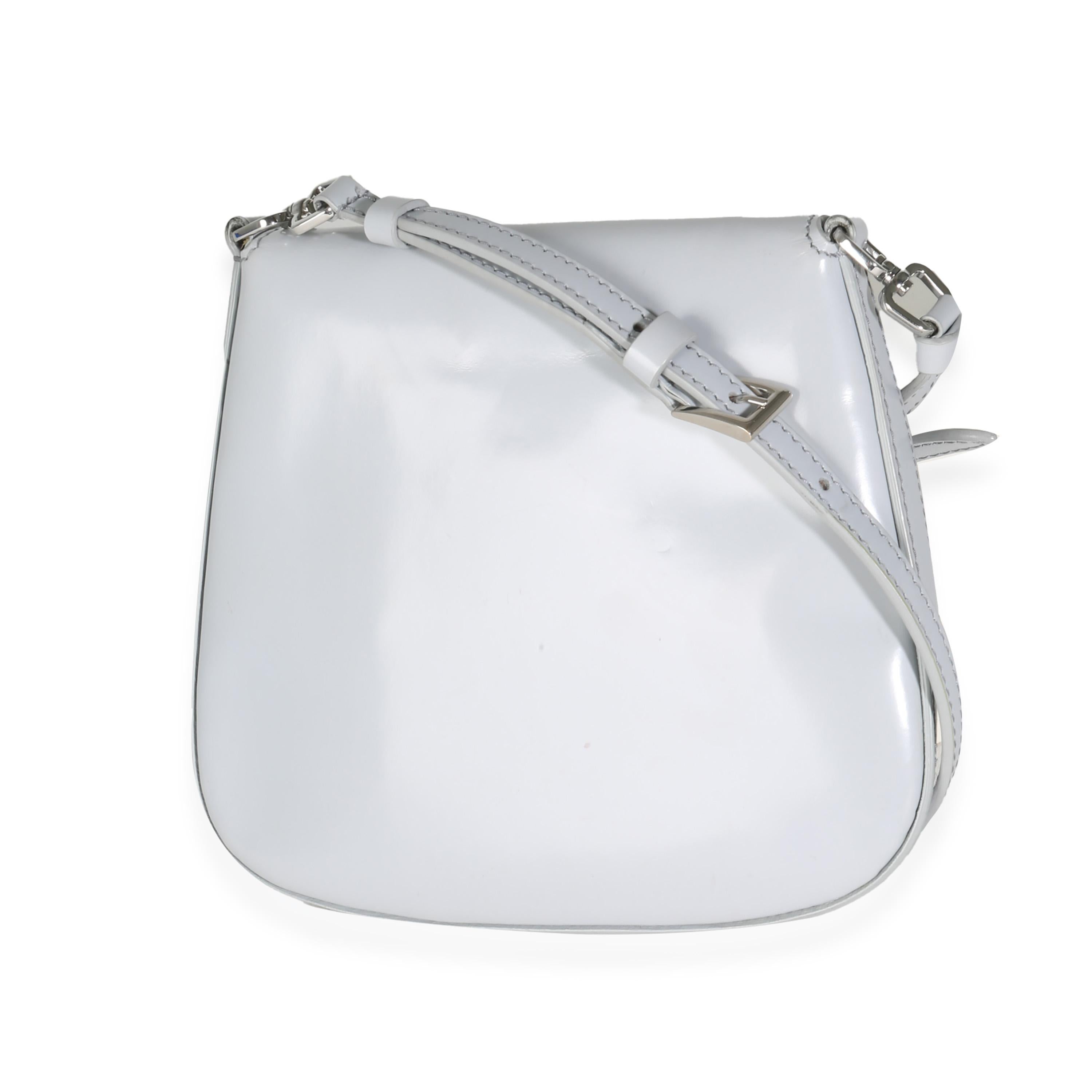 Prada Cornflower Brushed Leather Mini Cleo For Sale 2