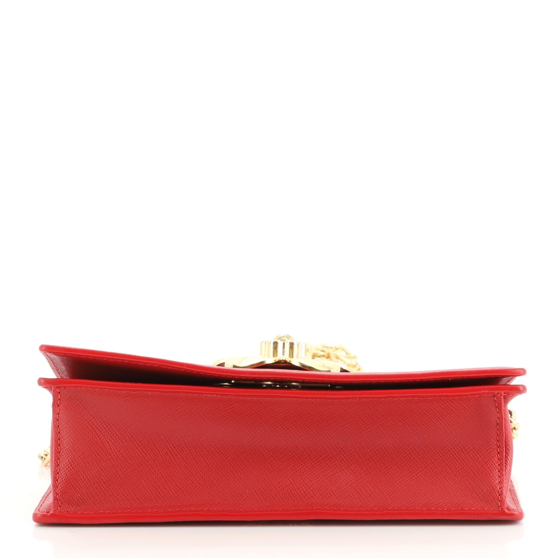 Prada Corolle Kette Tasche Saffiano mit Metall im Zustand �„Gut“ in NY, NY