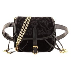 Prada Corsaire Belt Bag Embroidered Quilted Velvet with Calfskin Small