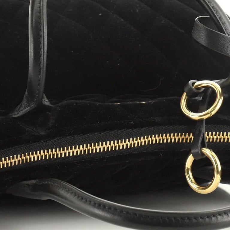 Prada Corsaire Convertible Zip Tote Quilted Velvet Small at 1stDibs