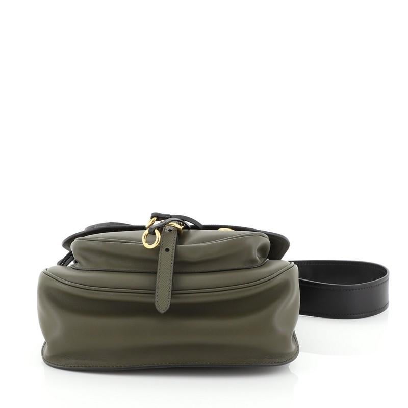 Prada Corsaire Messenger Bag Calfskin and Saffiano Leather In Good Condition In NY, NY