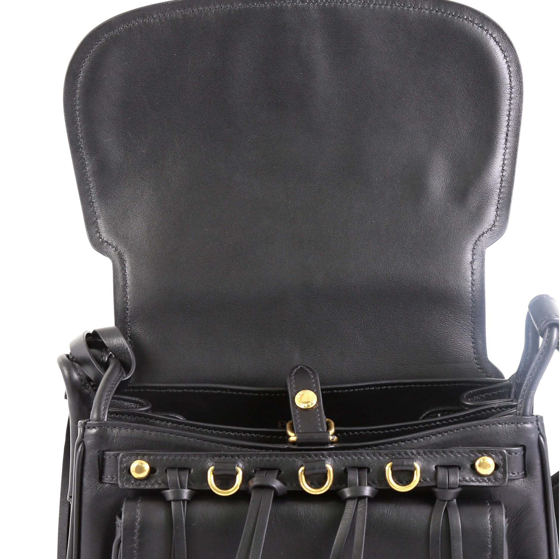 Prada Corsaire Messenger Bag Calfskin and Saffiano Leather 1