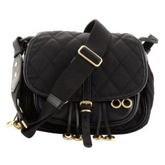 Prada Corsaire Messenger Bag Quilted Nylon and Calfskin