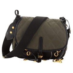 Prada Corsaire Messenger Bag Quilted Nylon and Calfskin