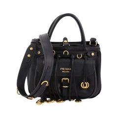 Prada Corsaire Pocket Tote City Calf and Saffiano Leather Small