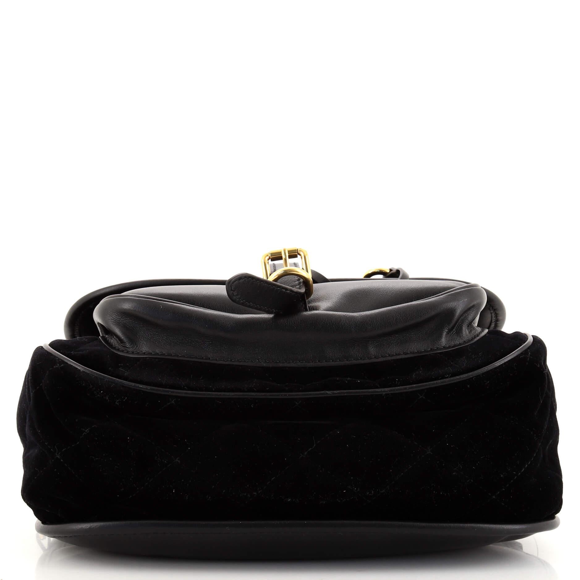 Prada Corsaire Shoulder Bag Quilted Velvet with Calfskin Small 1