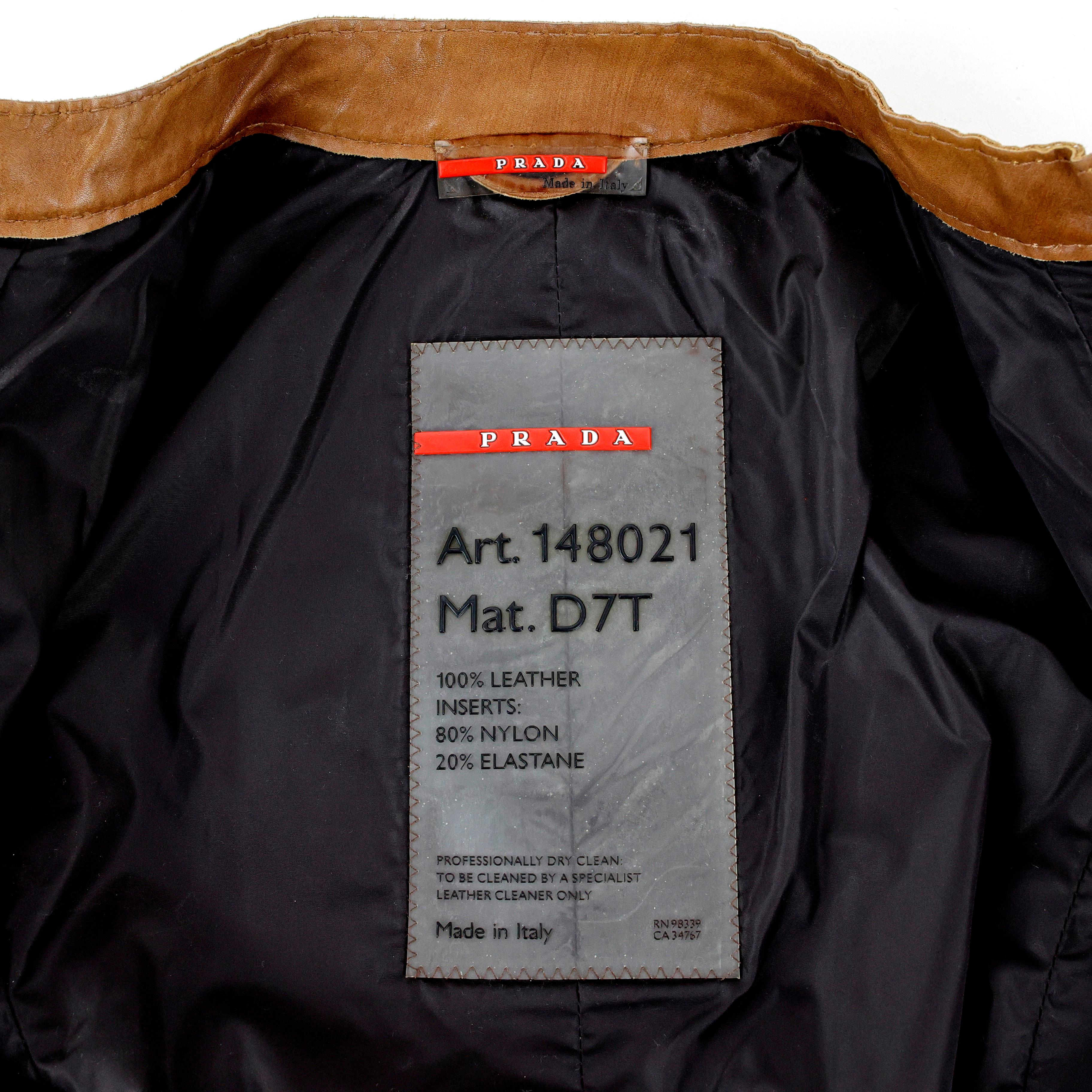 Prada Corset Lace-up Leather Jacket For Sale 1