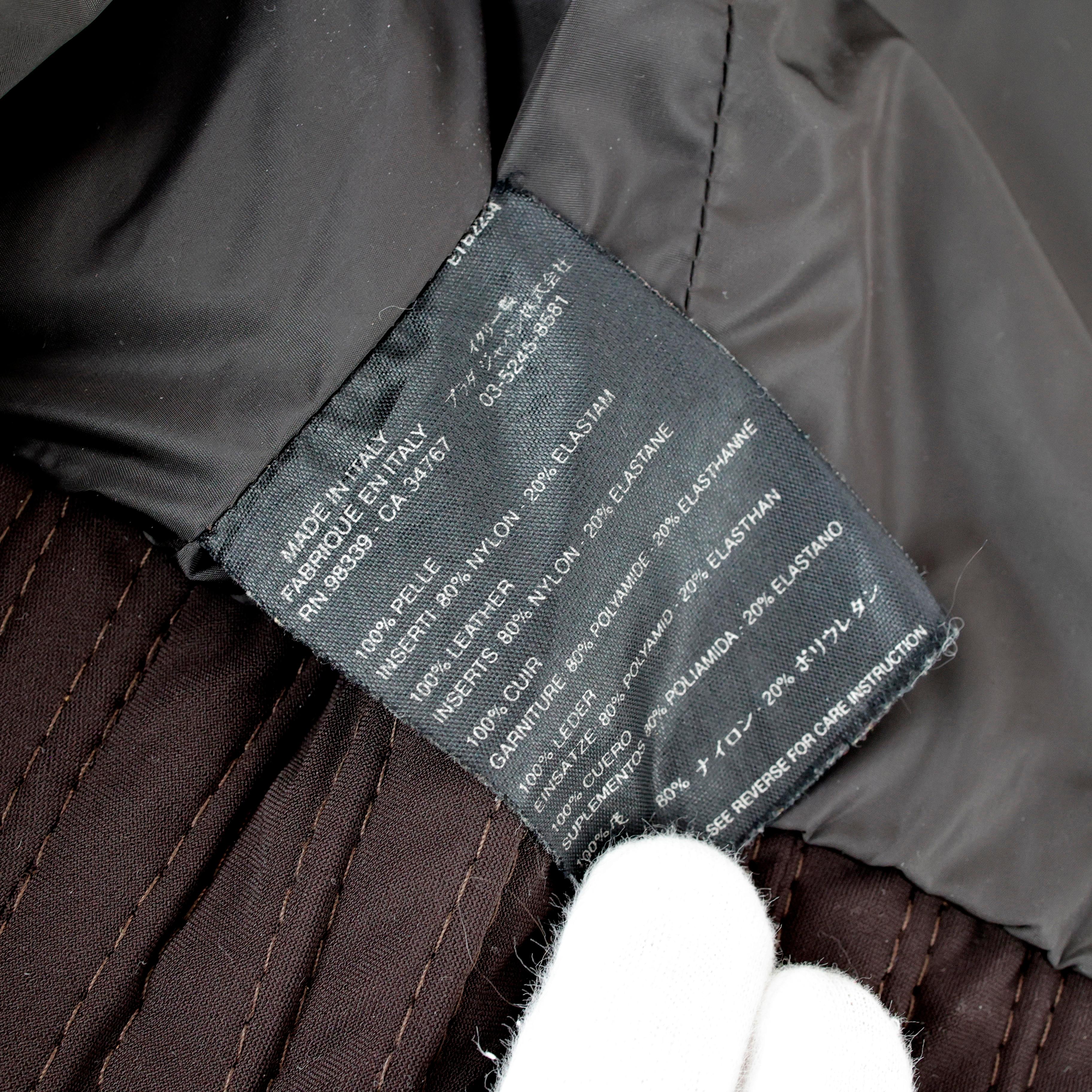 Prada Corset Lace-up Leather Jacket For Sale 2